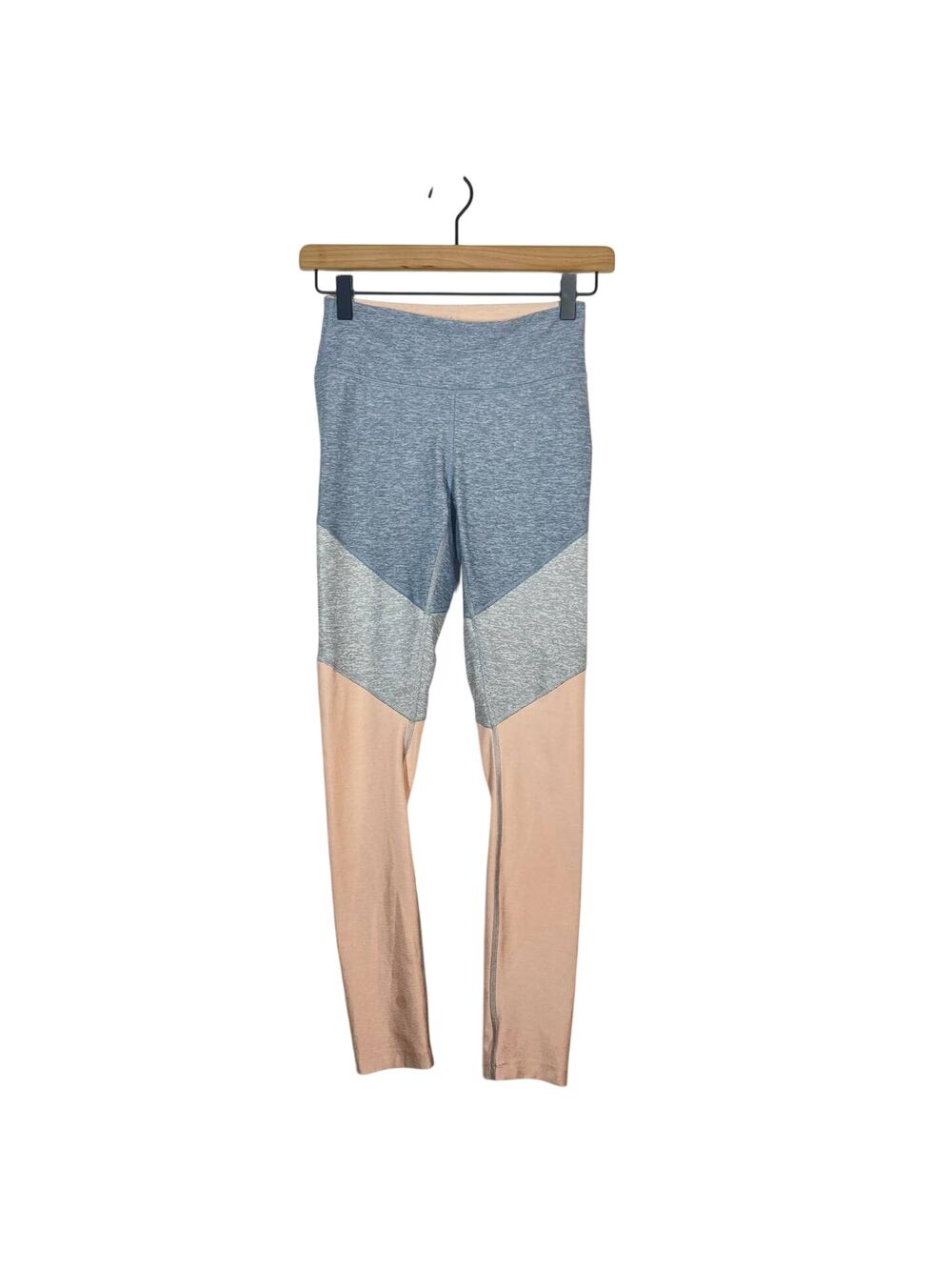 Outdoor Voices 7/8 Springs Leggings Women's Size XS Blue Gray Peach Activewear